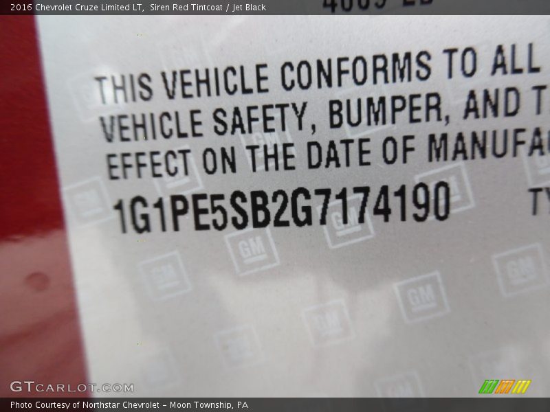 Siren Red Tintcoat / Jet Black 2016 Chevrolet Cruze Limited LT