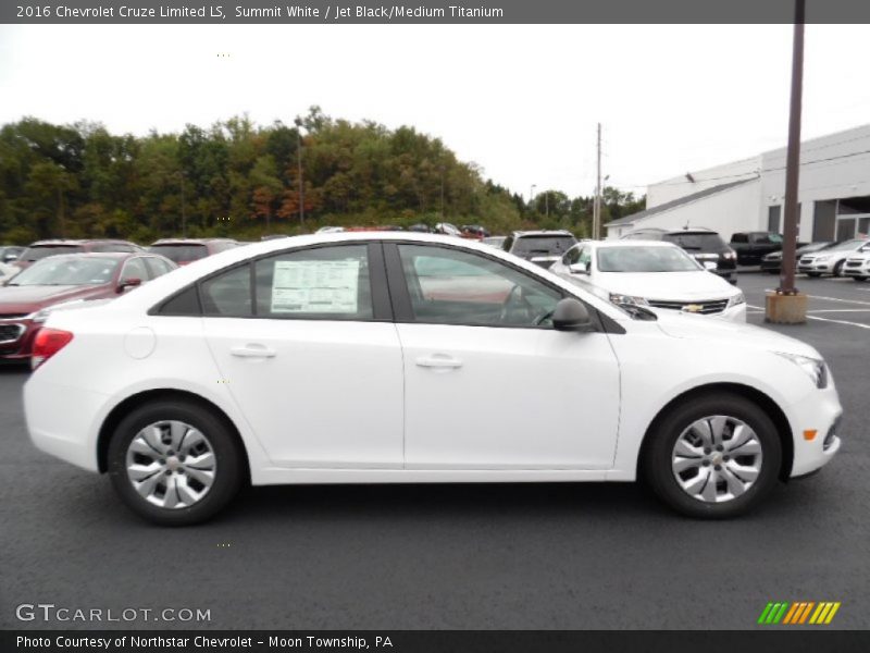 Summit White / Jet Black/Medium Titanium 2016 Chevrolet Cruze Limited LS