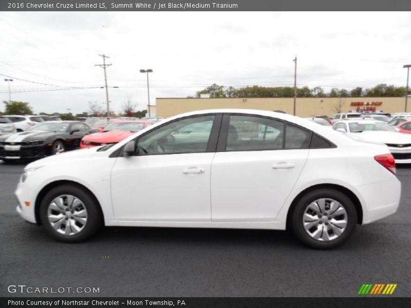 Summit White / Jet Black/Medium Titanium 2016 Chevrolet Cruze Limited LS