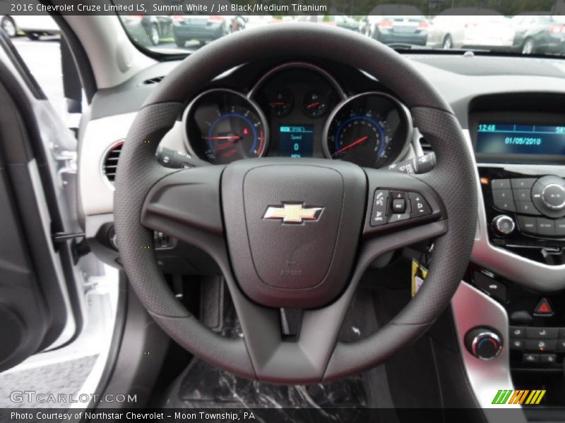 Summit White / Jet Black/Medium Titanium 2016 Chevrolet Cruze Limited LS