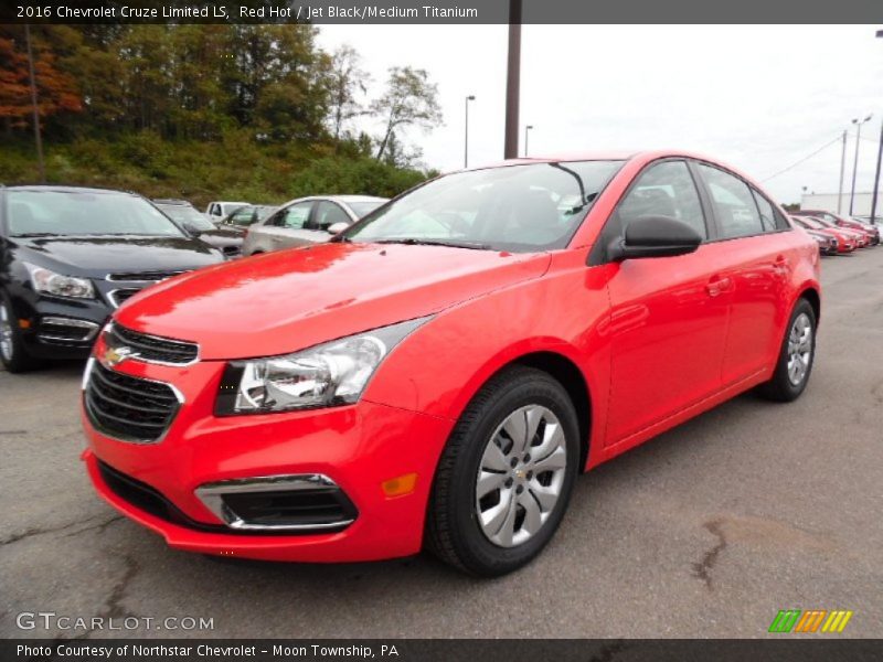 Red Hot / Jet Black/Medium Titanium 2016 Chevrolet Cruze Limited LS