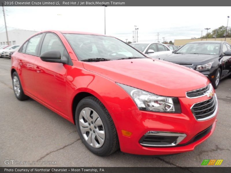 Red Hot / Jet Black/Medium Titanium 2016 Chevrolet Cruze Limited LS