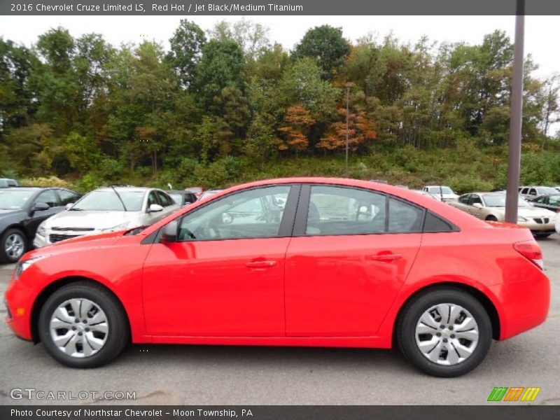 Red Hot / Jet Black/Medium Titanium 2016 Chevrolet Cruze Limited LS