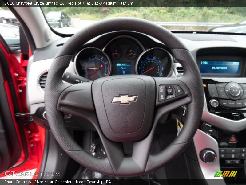 Red Hot / Jet Black/Medium Titanium 2016 Chevrolet Cruze Limited LS