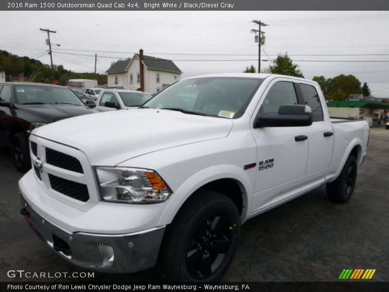Bright White / Black/Diesel Gray 2016 Ram 1500 Outdoorsman Quad Cab 4x4