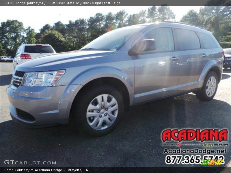 Billet Silver Metallic / Black/Light Frost Beige 2016 Dodge Journey SE