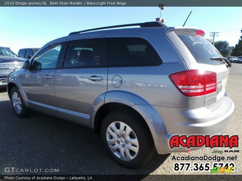 Billet Silver Metallic / Black/Light Frost Beige 2016 Dodge Journey SE