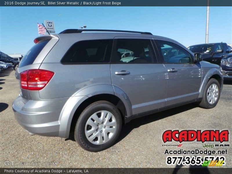 Billet Silver Metallic / Black/Light Frost Beige 2016 Dodge Journey SE