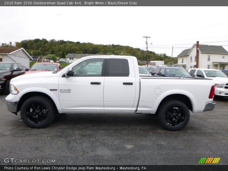 Bright White / Black/Diesel Gray 2016 Ram 1500 Outdoorsman Quad Cab 4x4