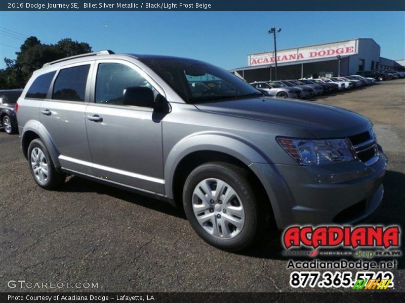 Billet Silver Metallic / Black/Light Frost Beige 2016 Dodge Journey SE