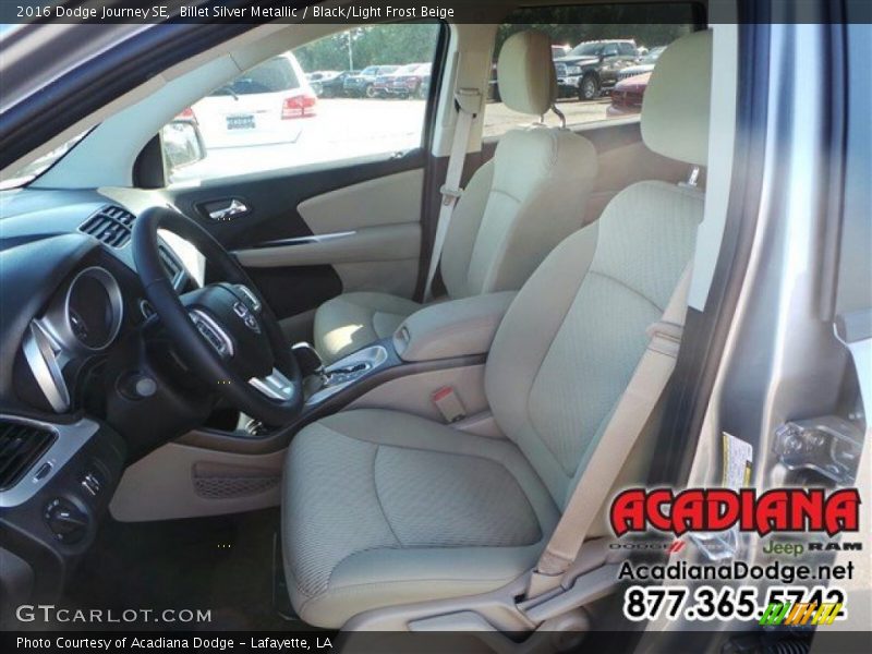 Billet Silver Metallic / Black/Light Frost Beige 2016 Dodge Journey SE