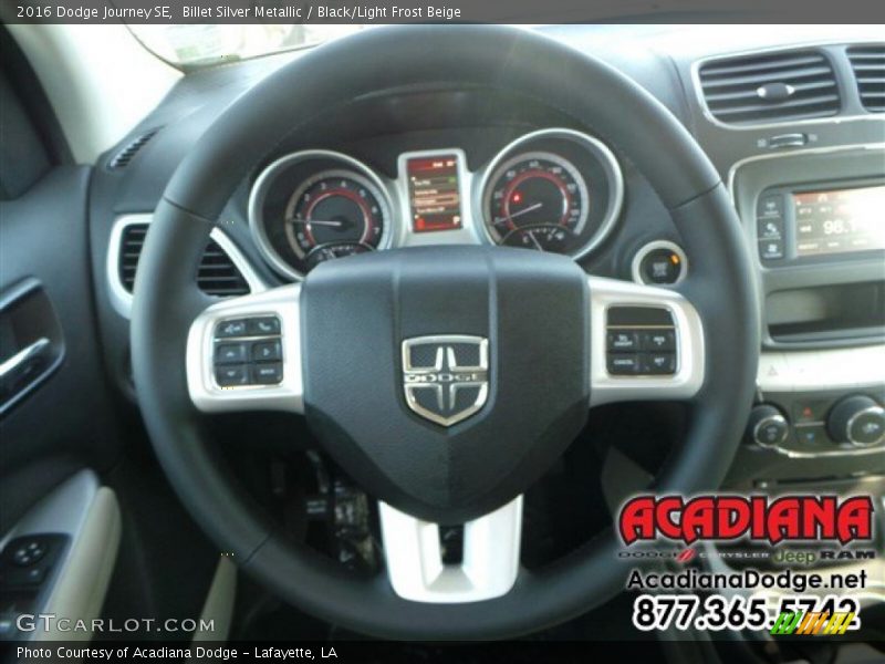 Billet Silver Metallic / Black/Light Frost Beige 2016 Dodge Journey SE