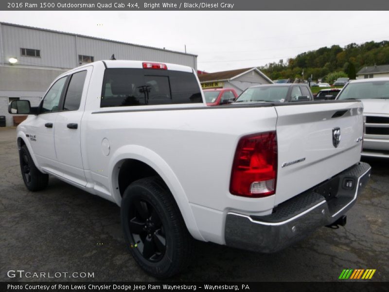 Bright White / Black/Diesel Gray 2016 Ram 1500 Outdoorsman Quad Cab 4x4
