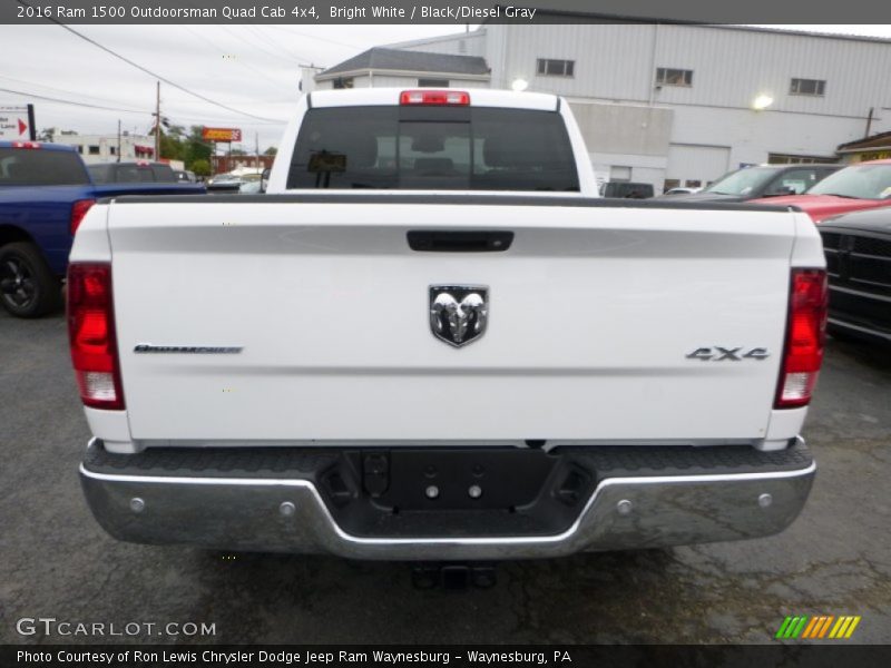 Bright White / Black/Diesel Gray 2016 Ram 1500 Outdoorsman Quad Cab 4x4