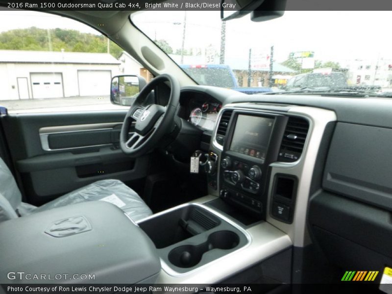 Bright White / Black/Diesel Gray 2016 Ram 1500 Outdoorsman Quad Cab 4x4