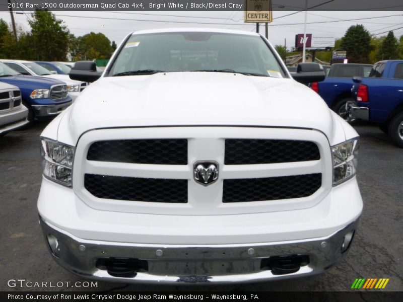 Bright White / Black/Diesel Gray 2016 Ram 1500 Outdoorsman Quad Cab 4x4