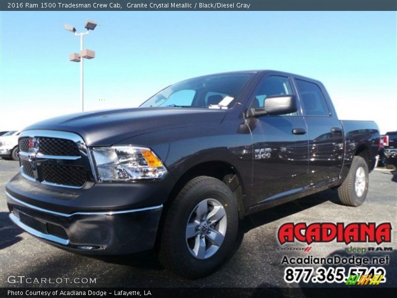 Granite Crystal Metallic / Black/Diesel Gray 2016 Ram 1500 Tradesman Crew Cab