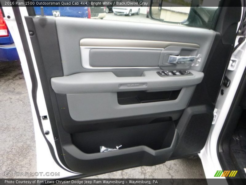 Bright White / Black/Diesel Gray 2016 Ram 1500 Outdoorsman Quad Cab 4x4