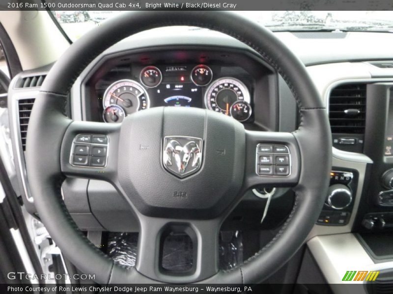 Bright White / Black/Diesel Gray 2016 Ram 1500 Outdoorsman Quad Cab 4x4