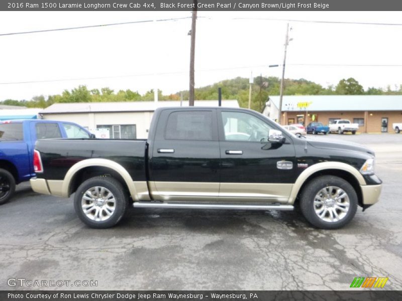 Black Forest Green Pearl / Canyon Brown/Light Frost Beige 2016 Ram 1500 Laramie Longhorn Crew Cab 4x4