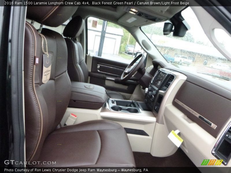 Black Forest Green Pearl / Canyon Brown/Light Frost Beige 2016 Ram 1500 Laramie Longhorn Crew Cab 4x4