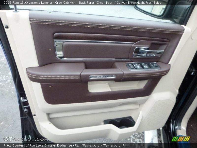 Black Forest Green Pearl / Canyon Brown/Light Frost Beige 2016 Ram 1500 Laramie Longhorn Crew Cab 4x4
