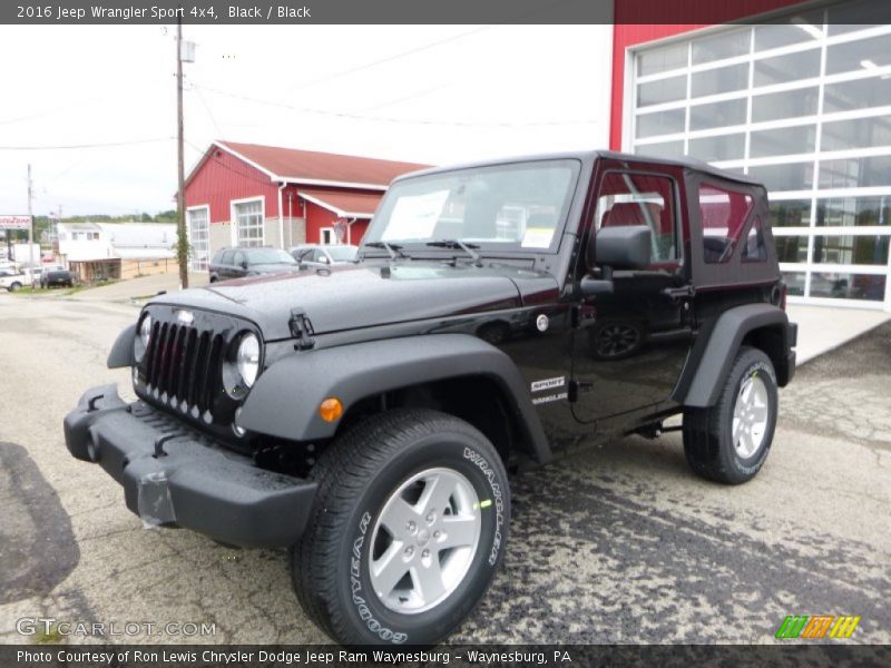 Black / Black 2016 Jeep Wrangler Sport 4x4