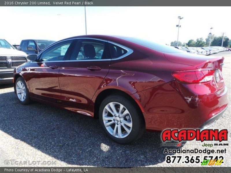 Velvet Red Pearl / Black 2016 Chrysler 200 Limited