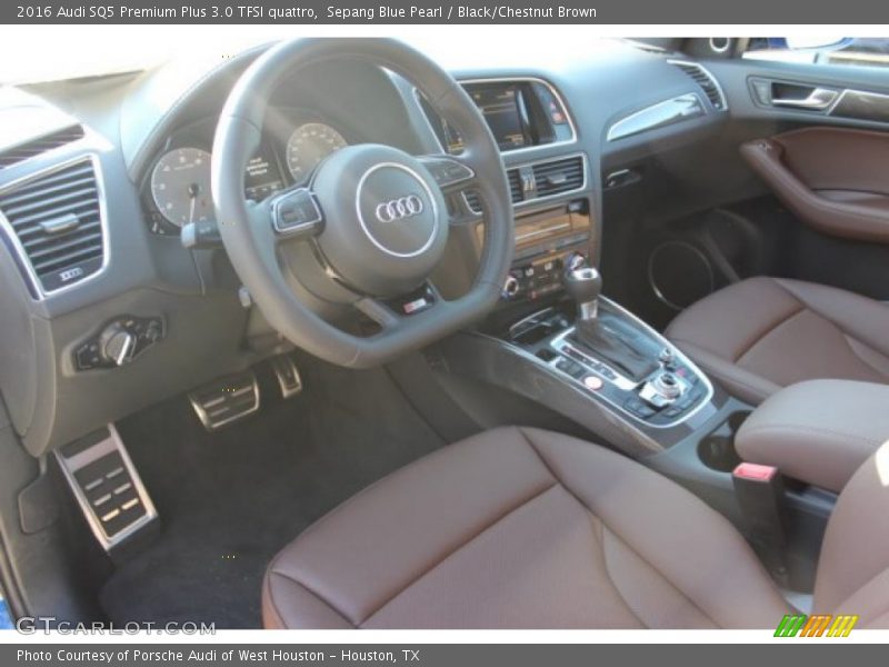 Sepang Blue Pearl / Black/Chestnut Brown 2016 Audi SQ5 Premium Plus 3.0 TFSI quattro