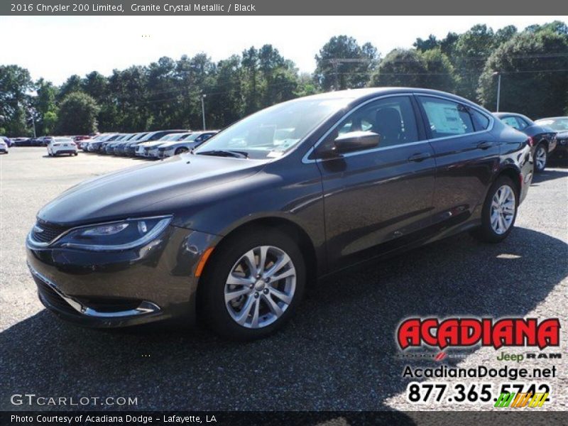 Granite Crystal Metallic / Black 2016 Chrysler 200 Limited
