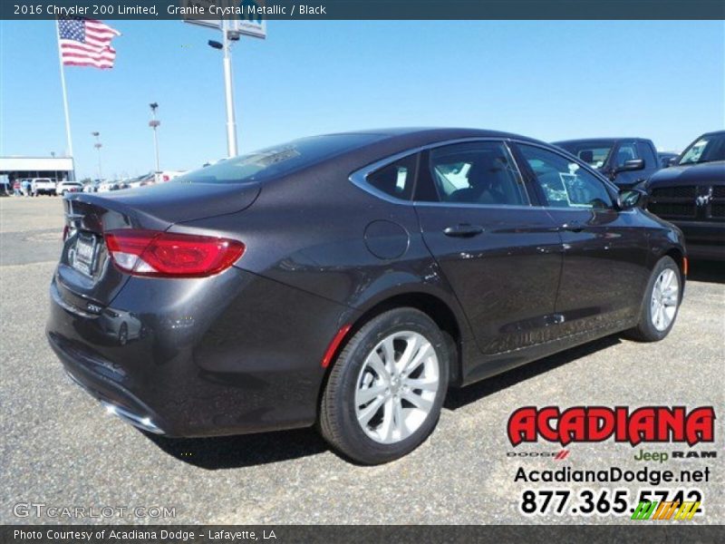 Granite Crystal Metallic / Black 2016 Chrysler 200 Limited