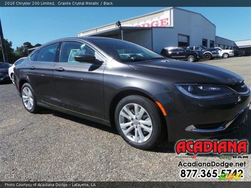 Granite Crystal Metallic / Black 2016 Chrysler 200 Limited