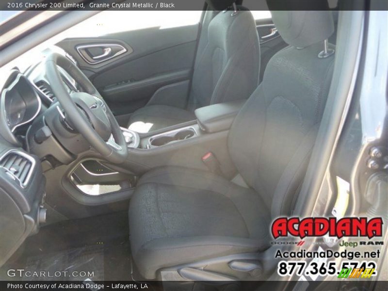 Granite Crystal Metallic / Black 2016 Chrysler 200 Limited