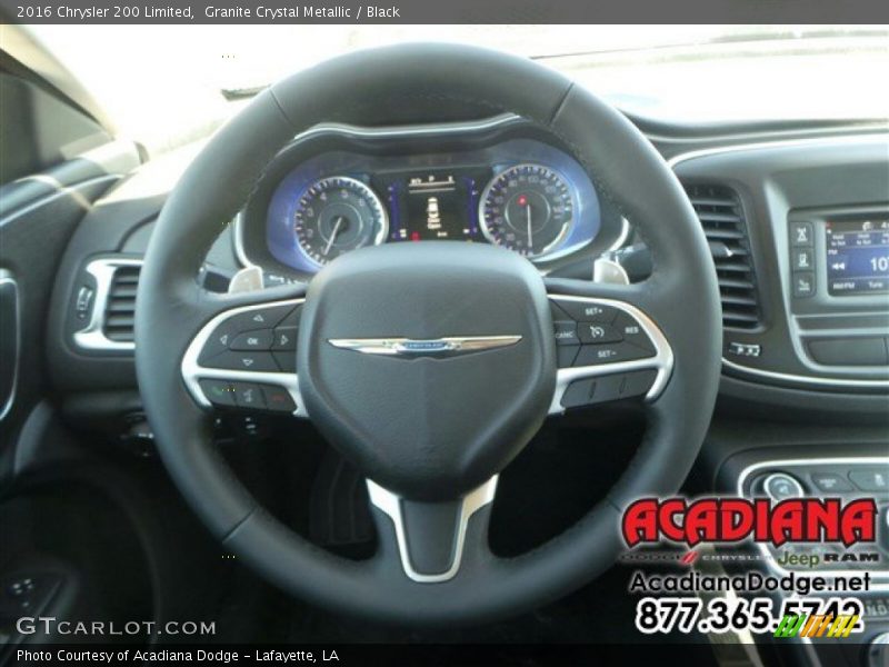 Granite Crystal Metallic / Black 2016 Chrysler 200 Limited