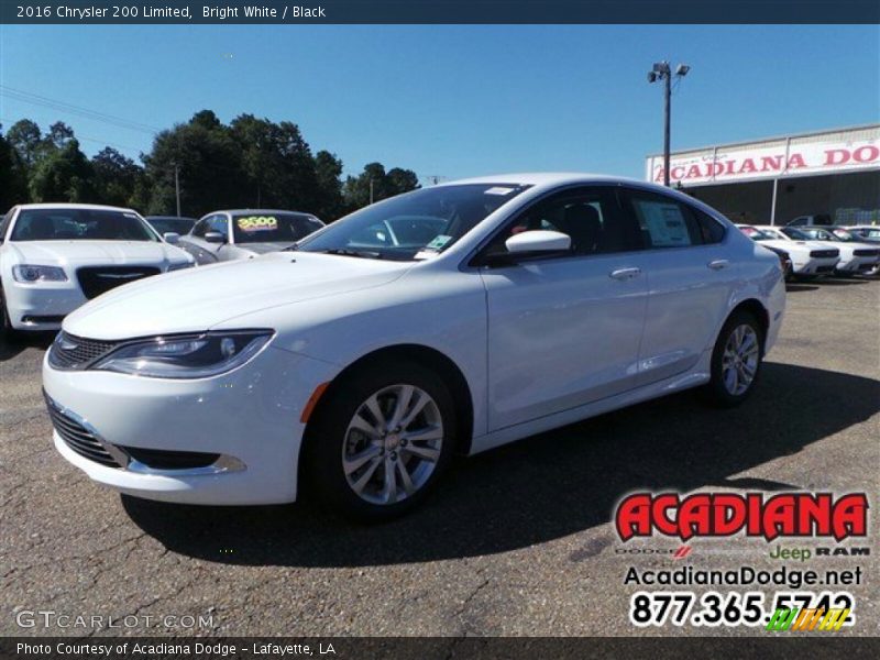 Bright White / Black 2016 Chrysler 200 Limited