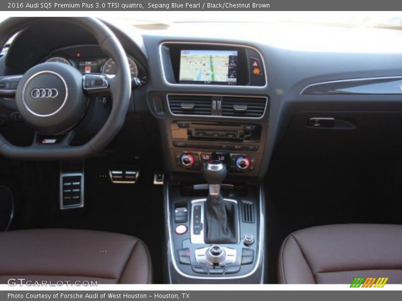 Sepang Blue Pearl / Black/Chestnut Brown 2016 Audi SQ5 Premium Plus 3.0 TFSI quattro