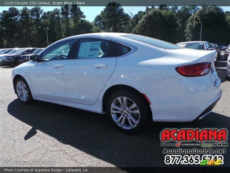 Bright White / Black 2016 Chrysler 200 Limited