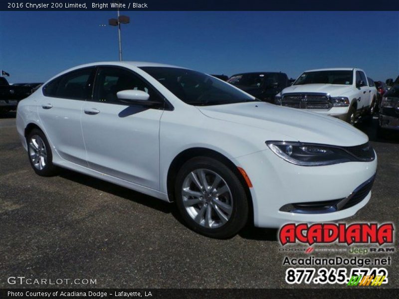 Bright White / Black 2016 Chrysler 200 Limited