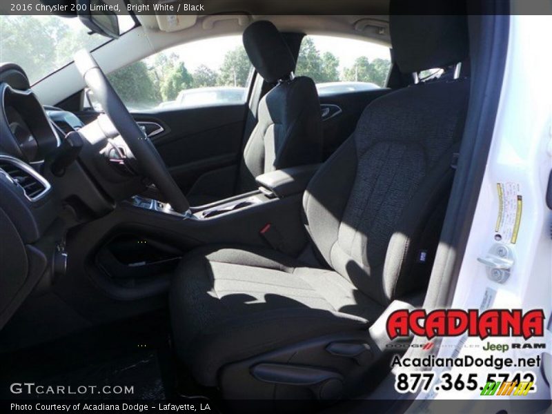 Bright White / Black 2016 Chrysler 200 Limited