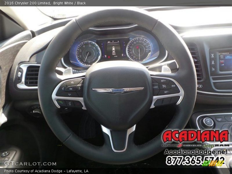 Bright White / Black 2016 Chrysler 200 Limited
