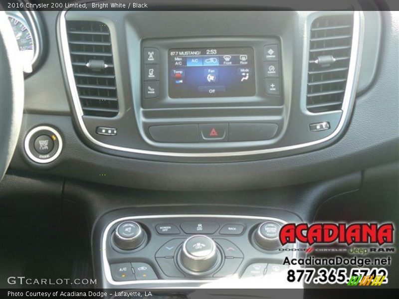 Bright White / Black 2016 Chrysler 200 Limited