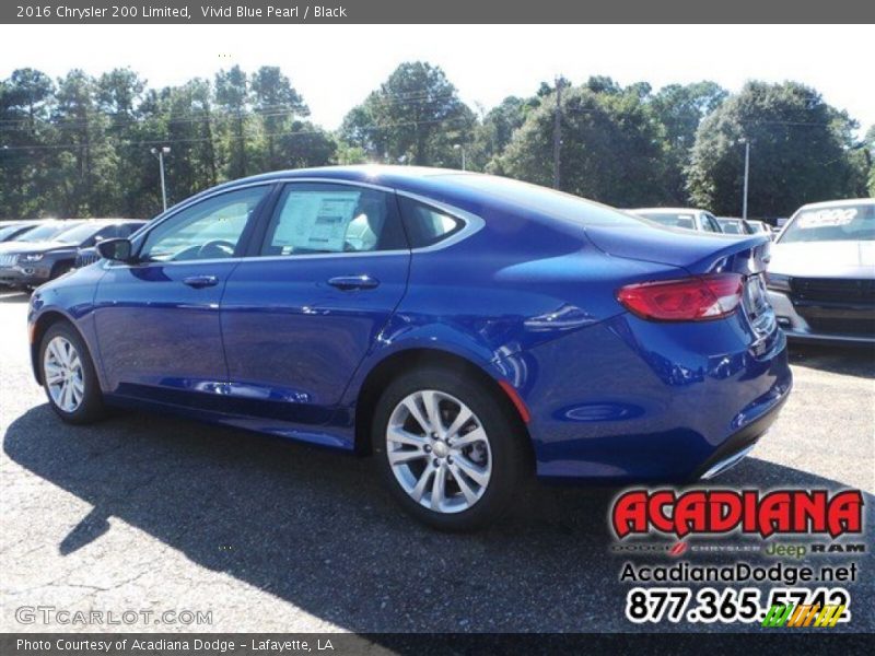 Vivid Blue Pearl / Black 2016 Chrysler 200 Limited