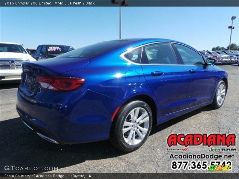 Vivid Blue Pearl / Black 2016 Chrysler 200 Limited