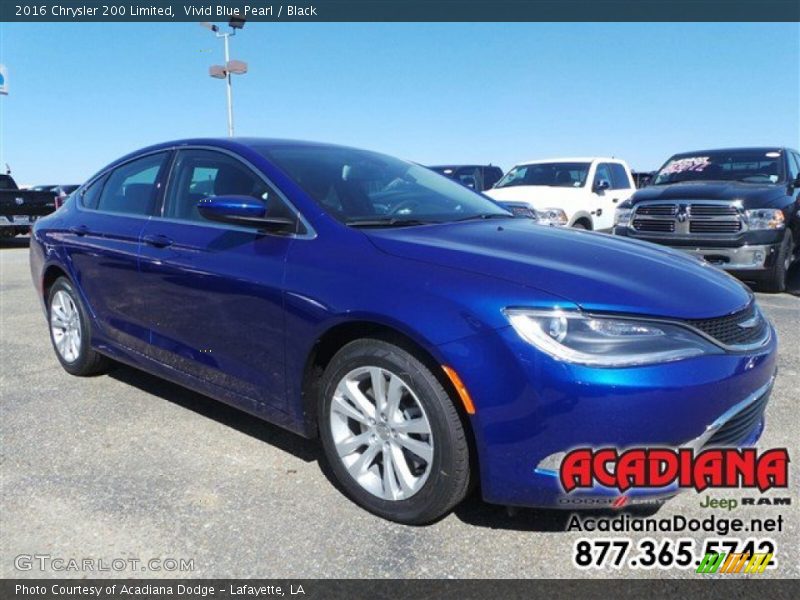 Vivid Blue Pearl / Black 2016 Chrysler 200 Limited