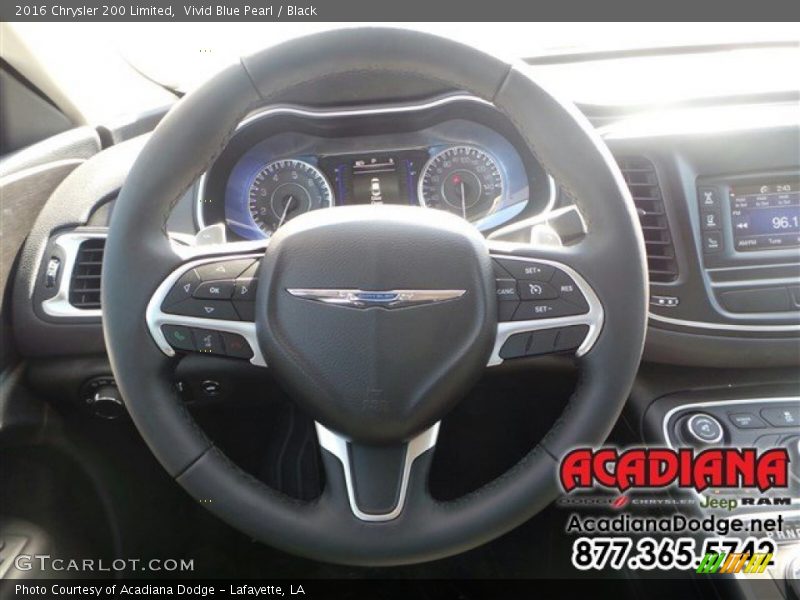 Vivid Blue Pearl / Black 2016 Chrysler 200 Limited