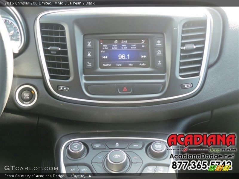 Vivid Blue Pearl / Black 2016 Chrysler 200 Limited
