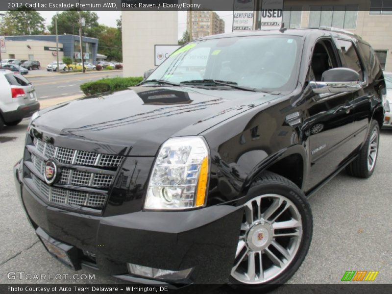 Black Raven / Ebony/Ebony 2012 Cadillac Escalade Premium AWD