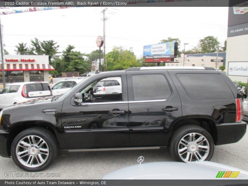Black Raven / Ebony/Ebony 2012 Cadillac Escalade Premium AWD