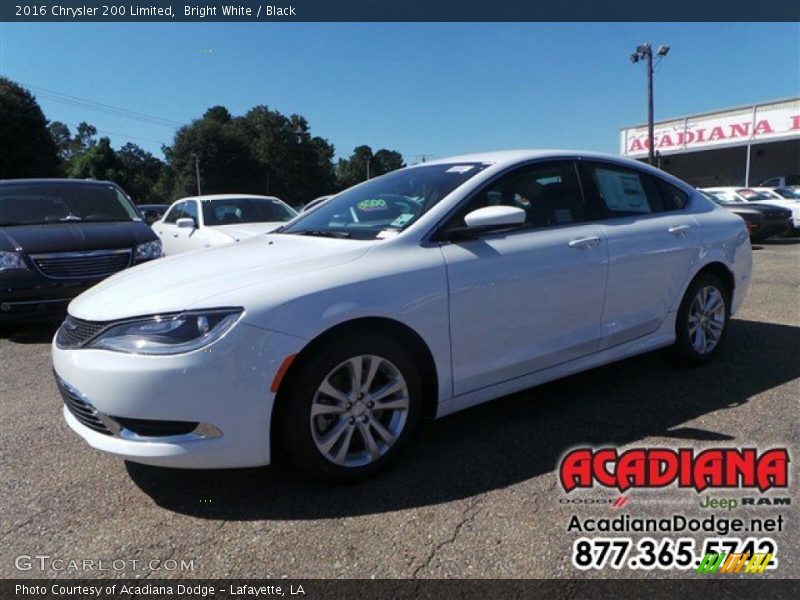 Bright White / Black 2016 Chrysler 200 Limited