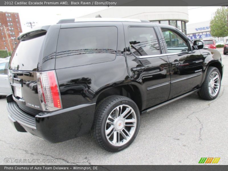 Black Raven / Ebony/Ebony 2012 Cadillac Escalade Premium AWD